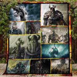 Viking Warrior Men Blanket Kc1807 Quilt and Home Decor