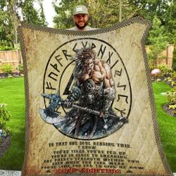 Viking Warrior Spirit Quilt Pb73 and Home Decor