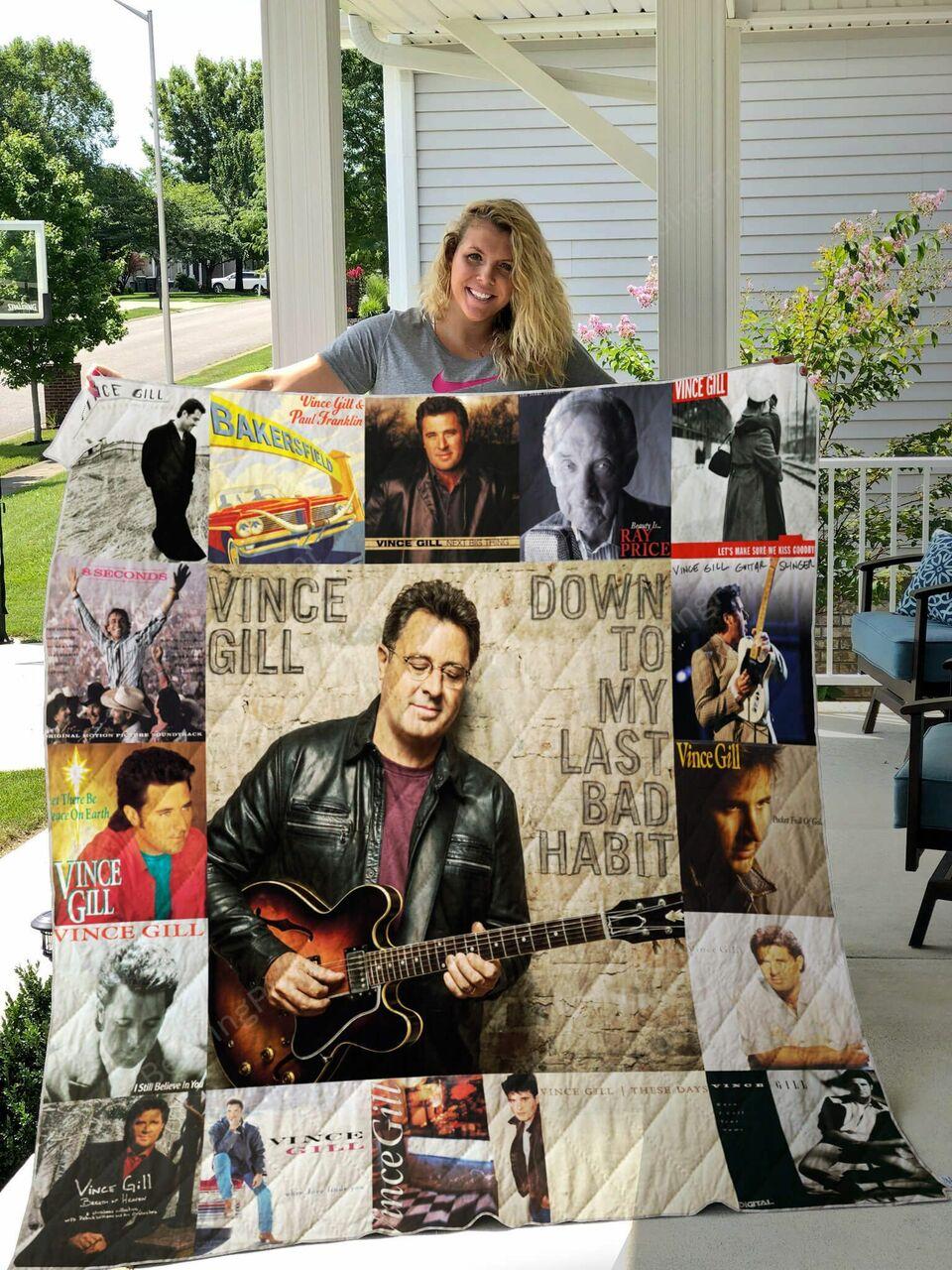 Vince Gill Quilt Blanket For Fans Ver 17 and Home Decor
