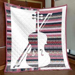 Violin Cg290578 Quilt Blanket and Home Decor