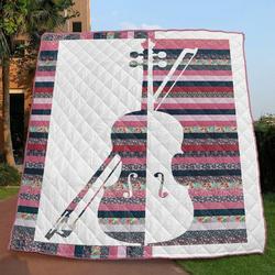 Violin Quilt Blanket Vq06  Quilt and Home Decor