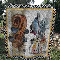 Violin Quilt and Home Decor