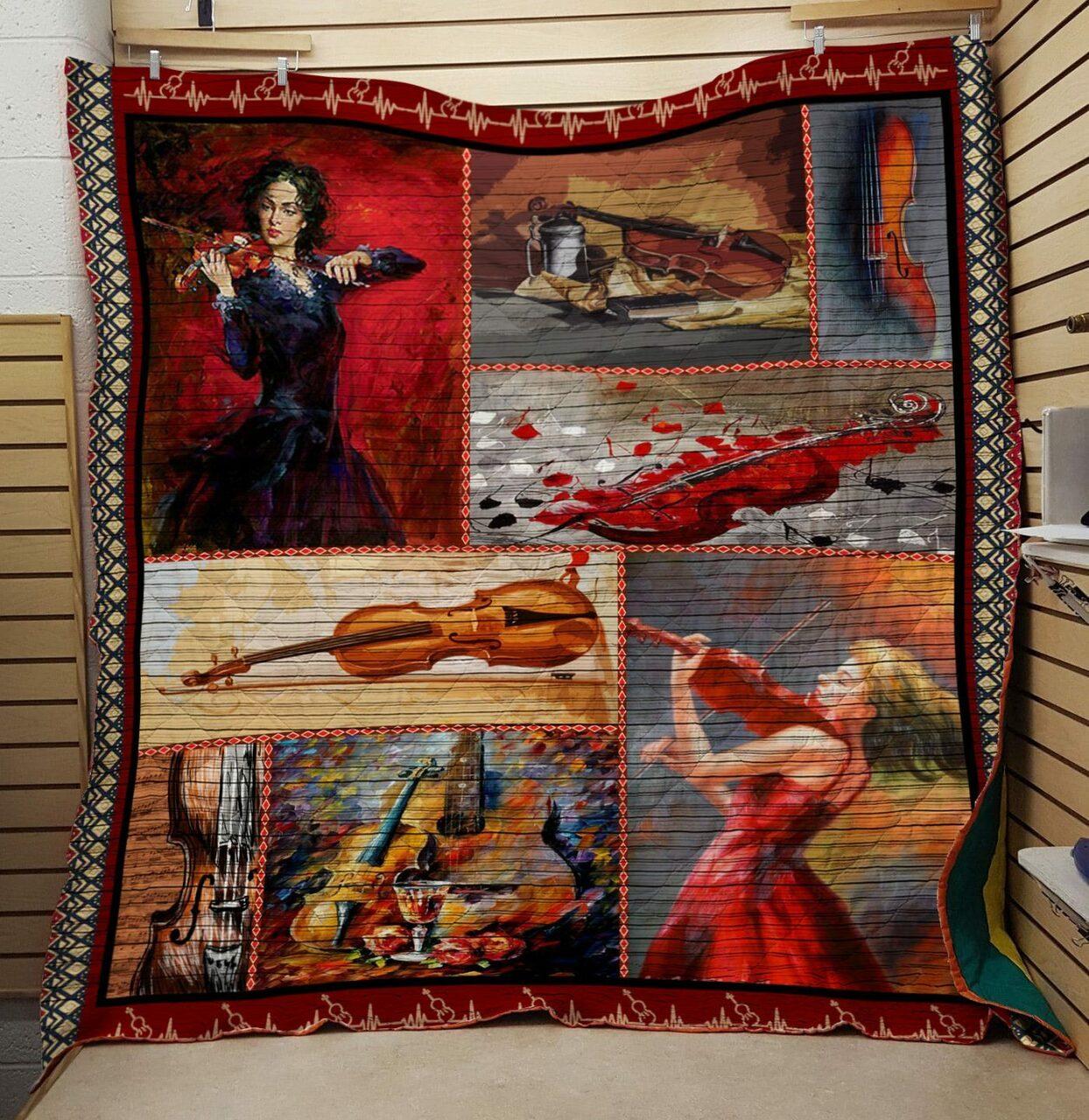 Violon 3 Quilt and Home Decor