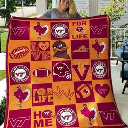 Virginia Tech Hokies Quilt Blanket B070631  Quilt and Home Decor