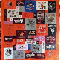 Virginia Tech Orange Quilt Blanket Lv01  Quilt and Home Decor