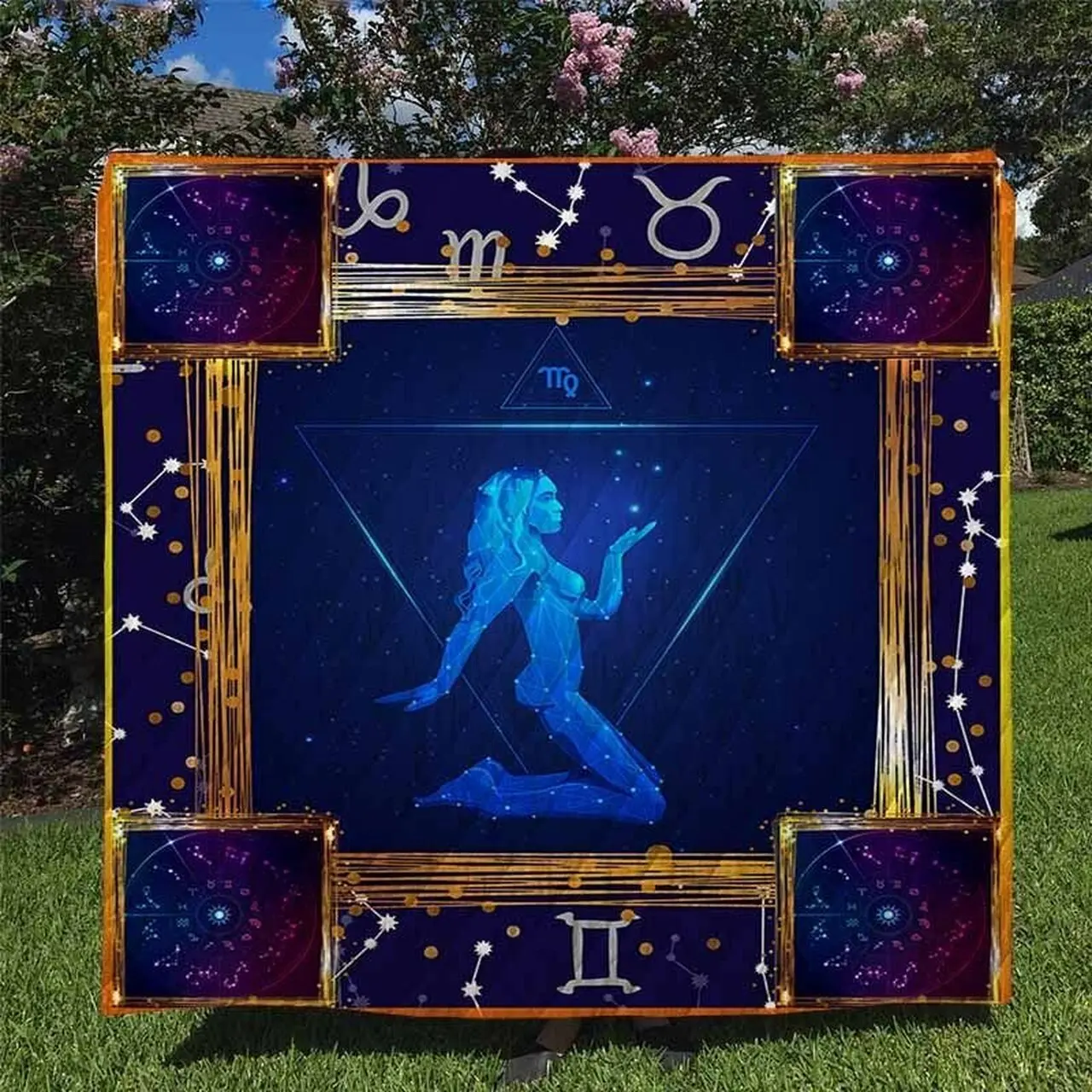 Virgo Horoscope Ee14599 Quilt Inkp0108 and Home Decor