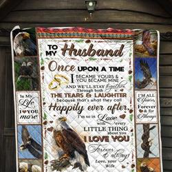 Viticstore Eagel Gift To Husband 1- Red Detail White Shade- Soft  Kingsize Quilt and Home Decor