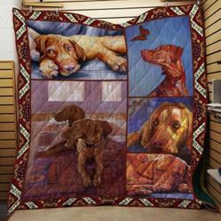 Vizsla Dog Quilt Blanket and Home Decor