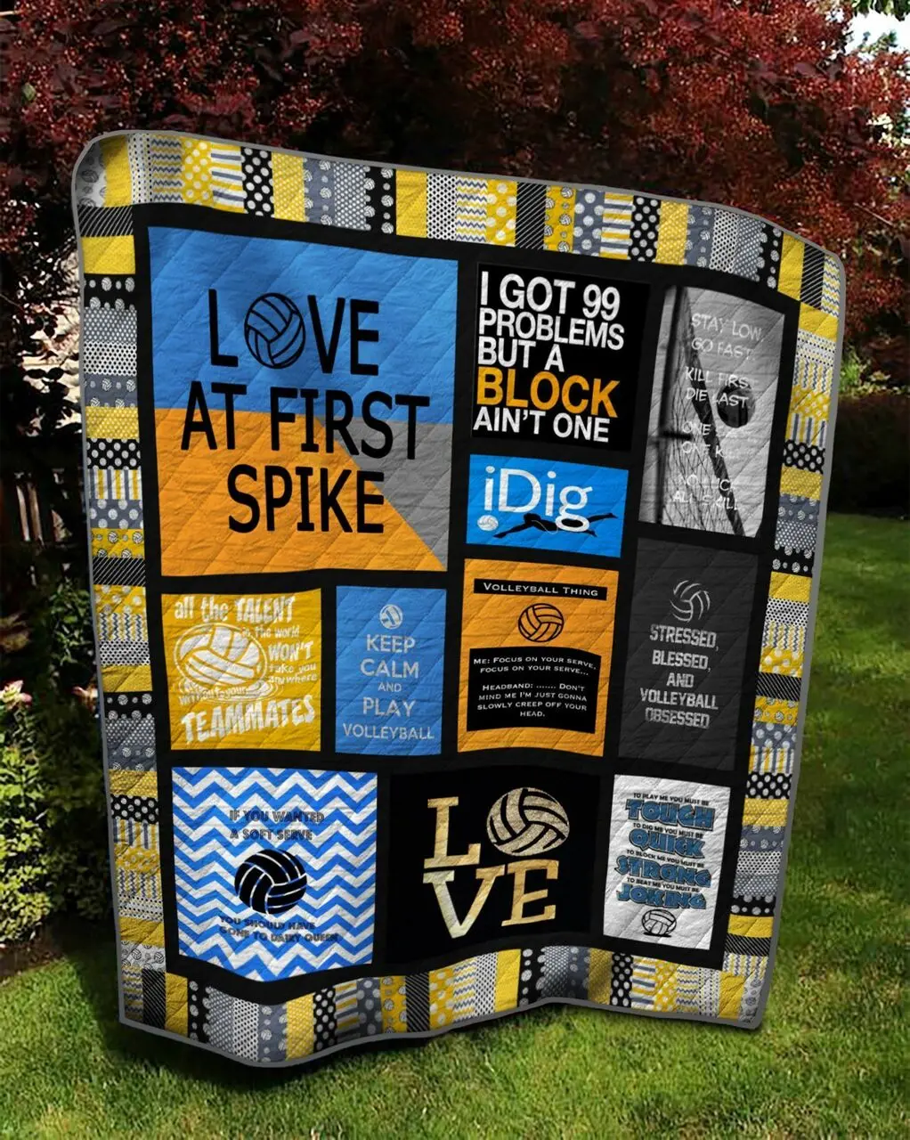 Volleyball Quilt Blanket and Home Decor