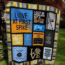 Volleyball Quilt Blanket and Home Decor