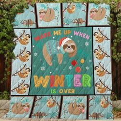 Wake Me Up When Winter Is Over - Quilt and Home Decor