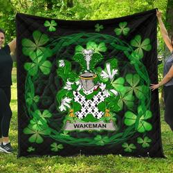 Wakeman Ireland Irish Celtic Shamrock Knot Circle JFJ14588 3D Customized Quilt 2707 and Home Decor