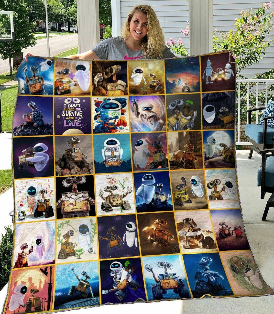 Wall-E Quilt Blanket and Home Decor