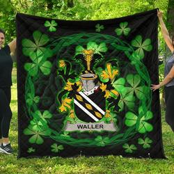 Waller Ireland Irish Celtic Shamrock Knot Circle JFJ14600 3D Customized Quilt 2707 and Home Decor