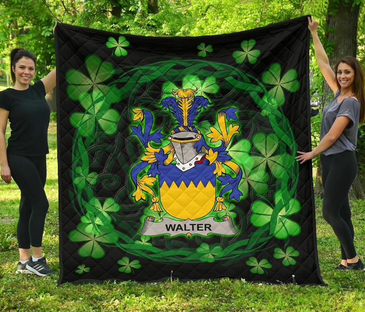 Walter Ireland Irish Celtic Shamrock Knot Circle JFJ14621 3D Customized Quilt 2707 and Home Decor