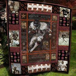 Walter Payton 3D Personalized Customized Quilt Blanket 1317 and Home Decor