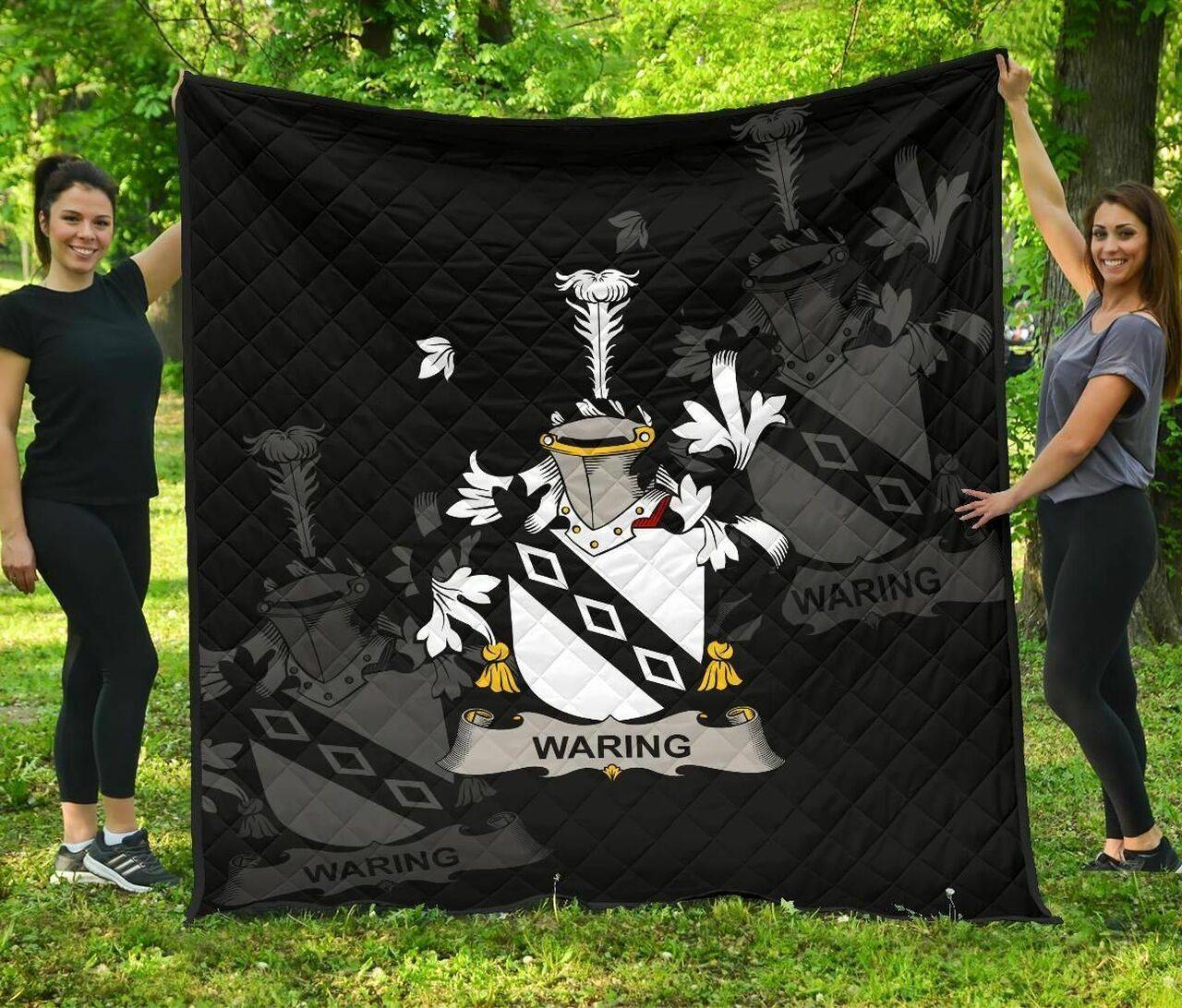 Waring Ireland Irish Family Crest JFJ14634 3D Customized Quilt 2707 and Home Decor