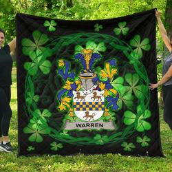 Warren Ireland Irish Celtic Shamrock Knot Circle JFJ14645 3D Customized Quilt 2707 and Home Decor