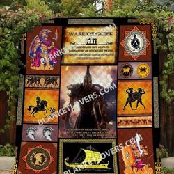Warrior Greek Blanket Kc1507 Quilt and Home Decor
