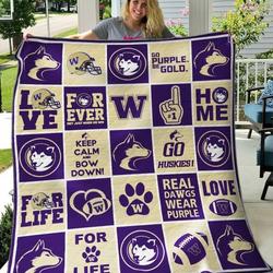 Washington Huskies Quilt Blanket B100629  Quilt and Home Decor