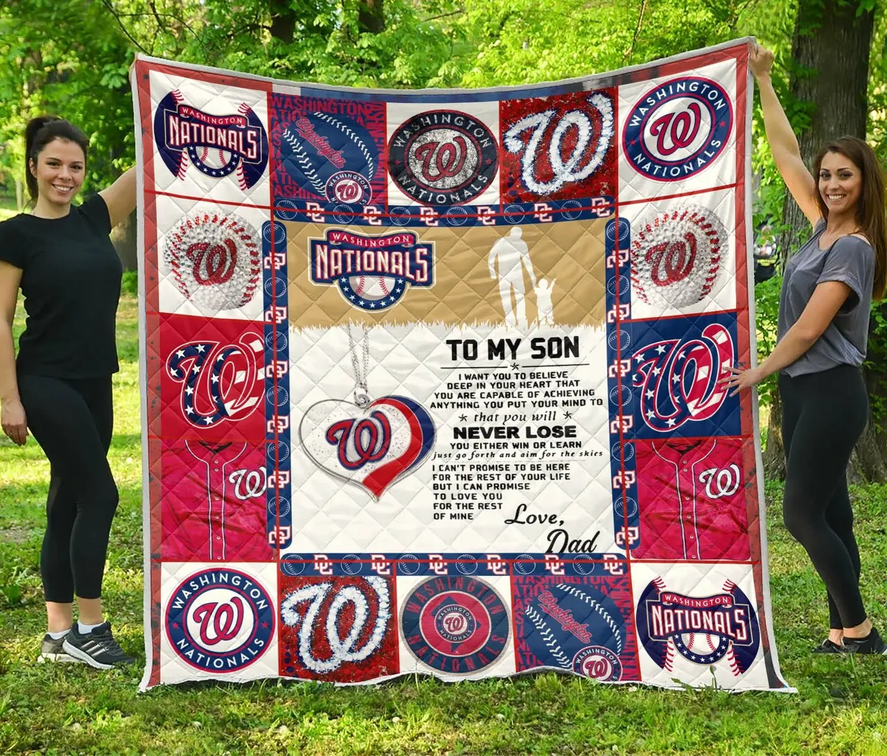 Washington Nationals Family - To My Son Quilt and Home Decor