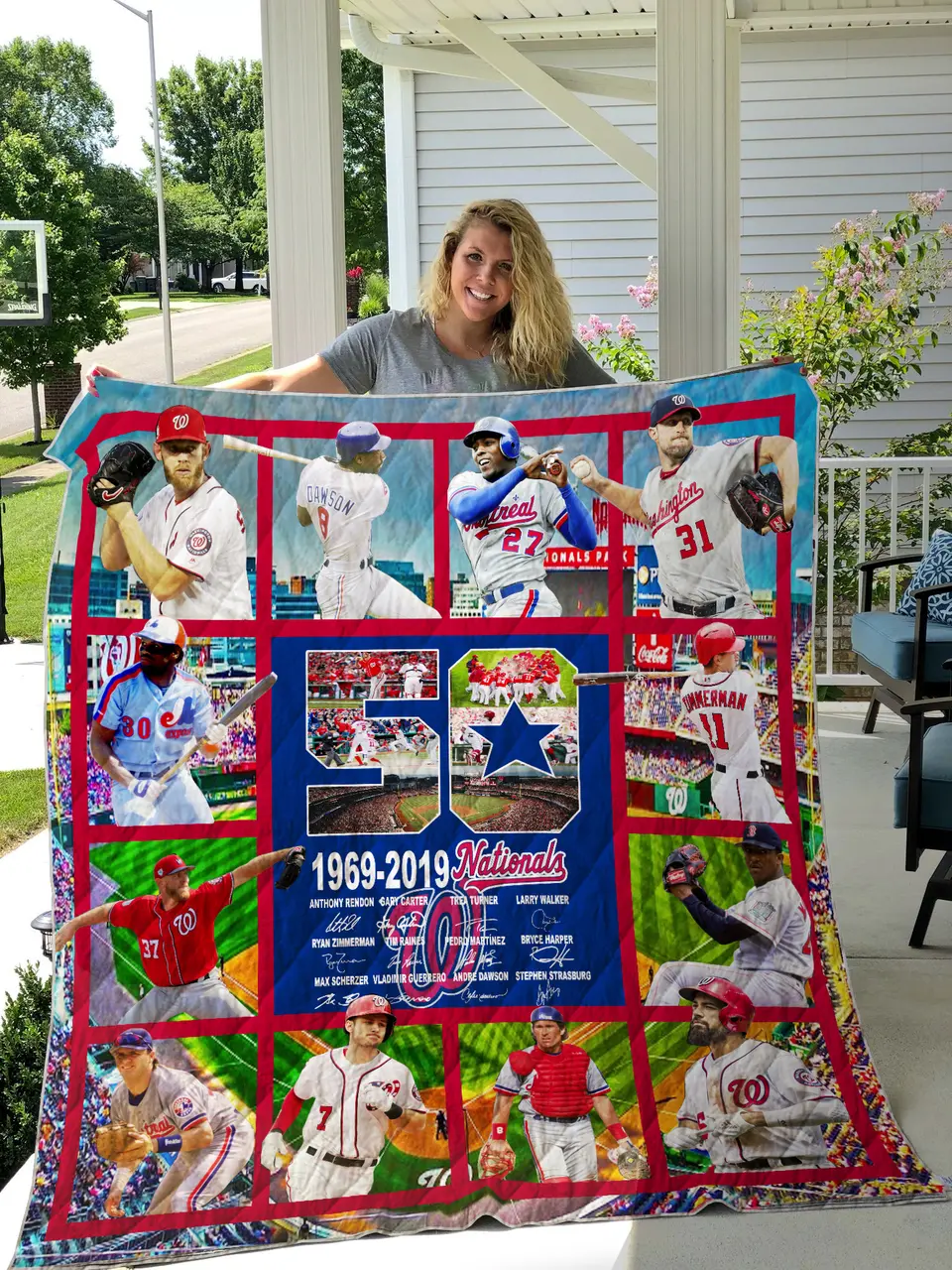 Washington Nationals Quilt Blanket and Home Decor