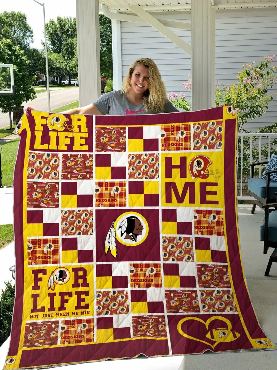 Washington Redskins Quilt Blanket Ver 02 and Home Decor
