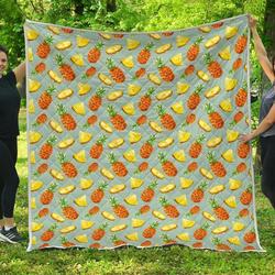 Watercolor Pineapple Hur Quilt su and Home Decor