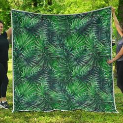 Watercolor Tropical Leaves Cl17100689Mdq Quilt Blanket and Home Decor