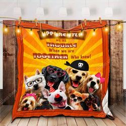 We Are Together Dogs Quilt Tfr and Home Decor