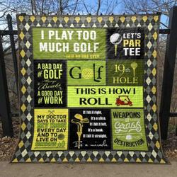Weapons Of Grass Golfer For Life Destruction Quilt Blanket Aq55  Quilt and Home Decor