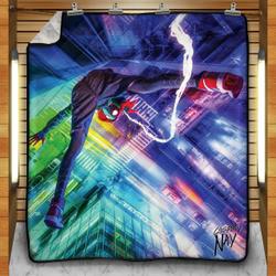 Web Slinger Miles - Signed Quilt Blanket and Home Decor