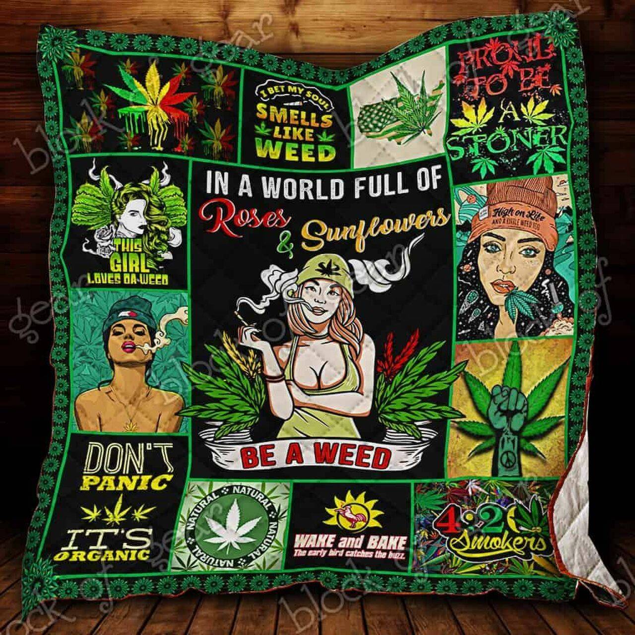 Weed Girl Ah Quilt Derqtf and Home Decor