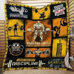 Weightlifting Athletes Cl19100971Mdq Quilt Blanket and Home Decor