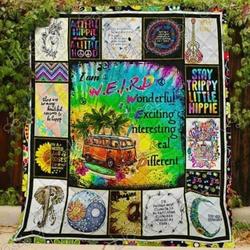 Weird Hippie Cl19100972Mdq Quilt Blanket and Home Decor