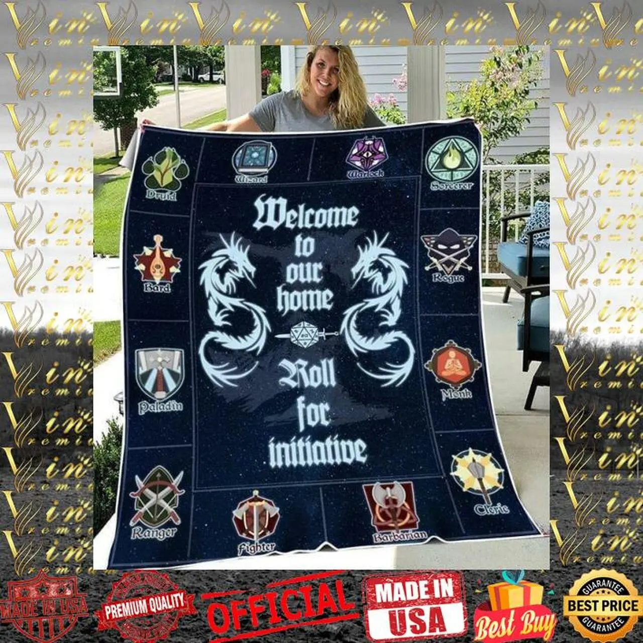Welcome To Our Home Roll For Initiative Quilt Blanket and Home Decor