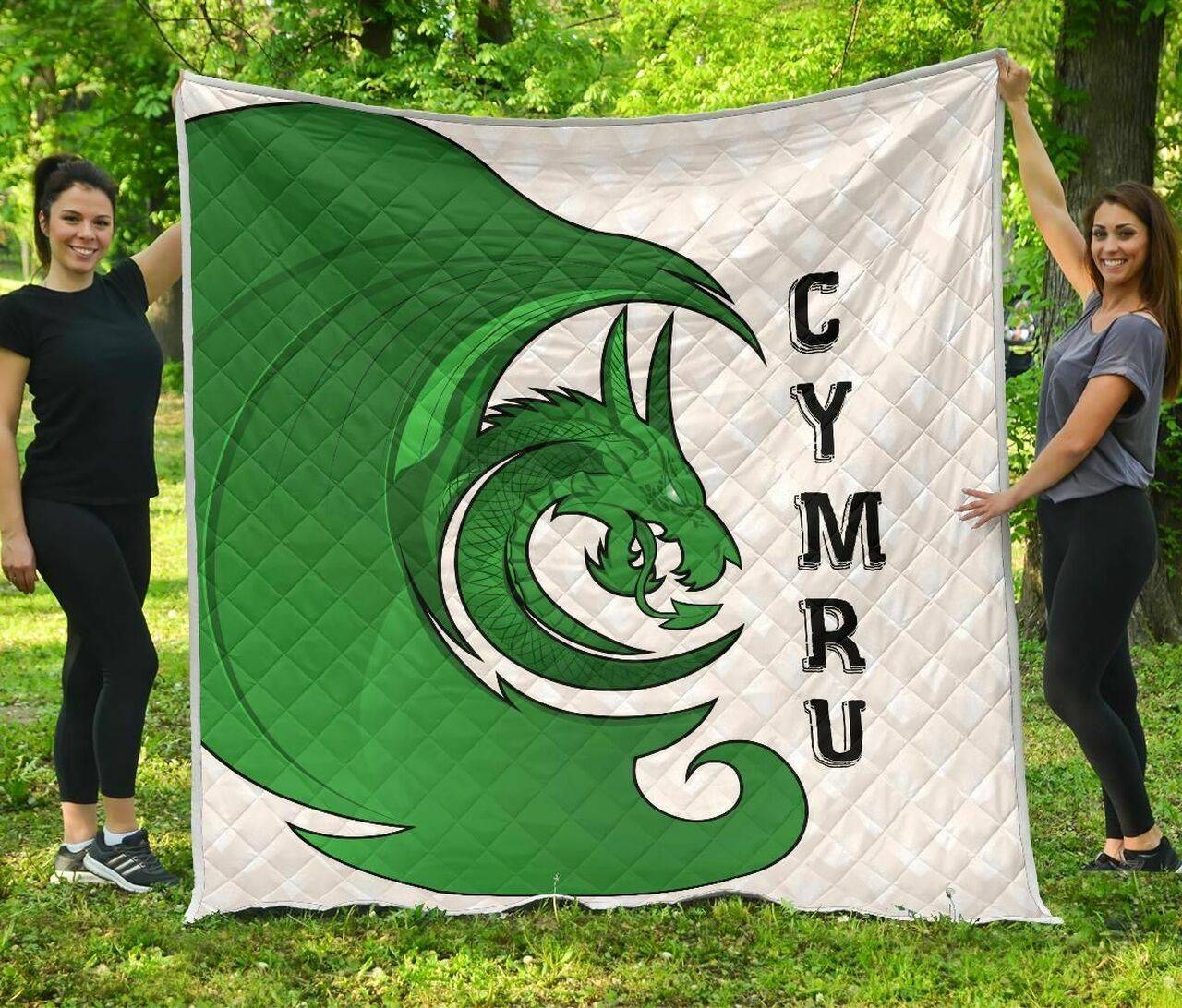 Welsh Premium Welsh Myth Dragon Green Qq Quilt Bevrpj and Home Decor