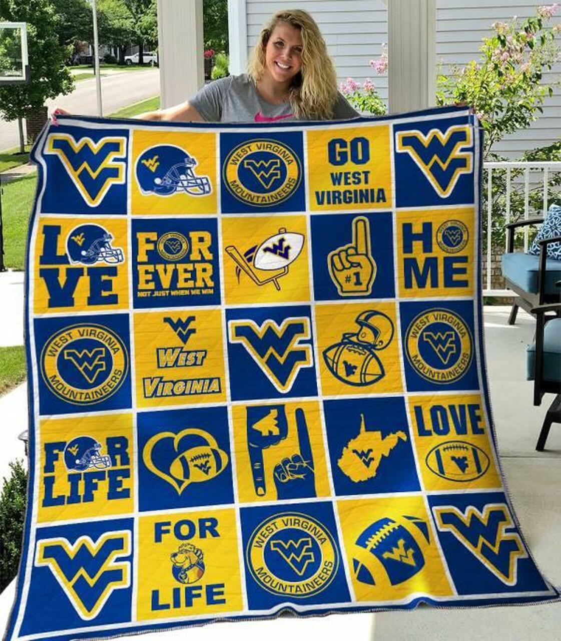 West Virginia Mountaineers Quilt Blanket B110635 Quilt and Home Decor
