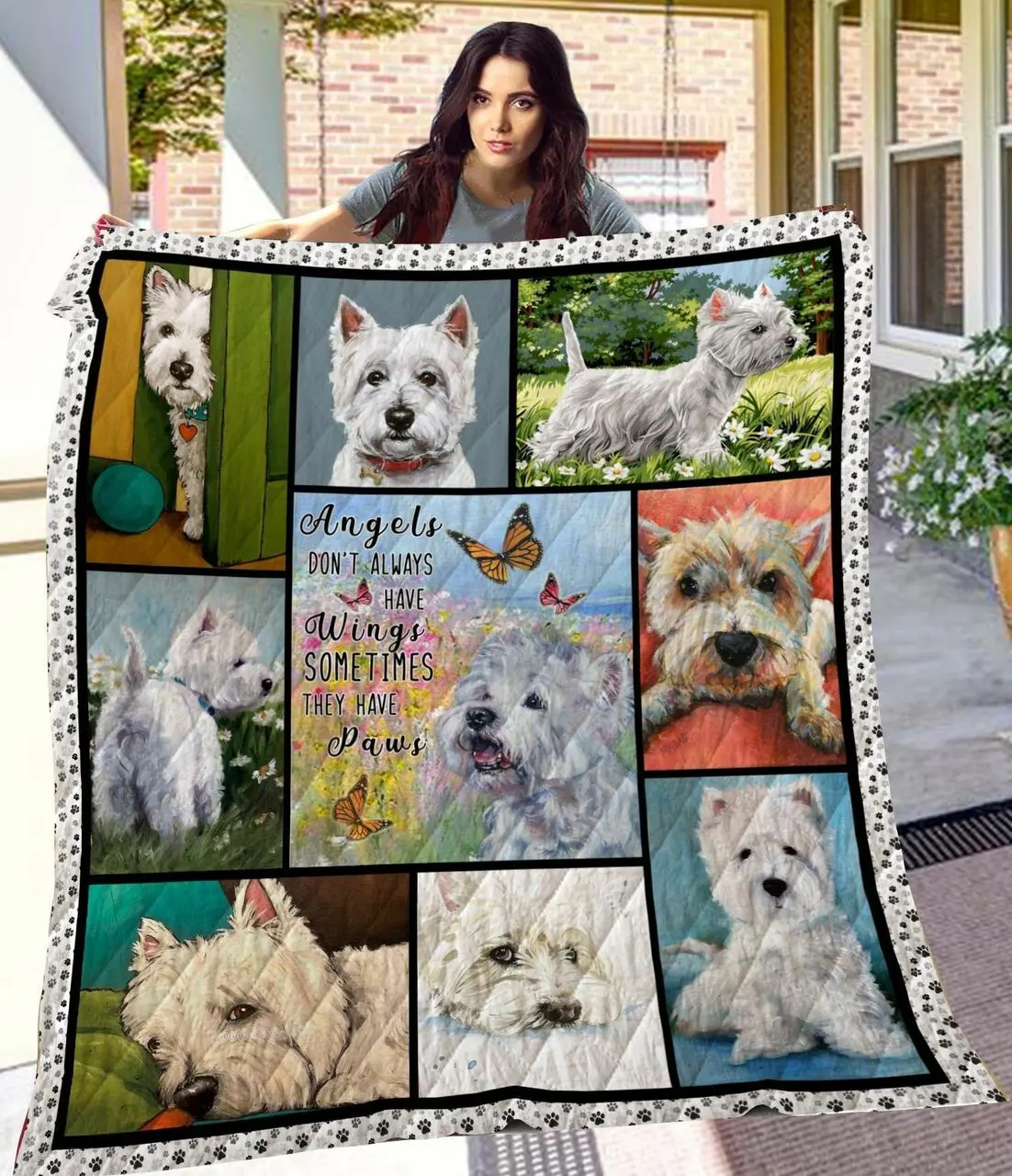 Westie Cl08110436Mdq Quilt Blanket and Home Decor