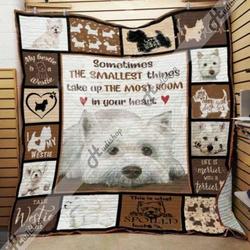 Westie Dog 3D Customized Quilt TUH62552 PLEN2407 and Home Decor