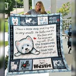 Westie Dog 3D Customized Quilt TUH62878 PLEN2407 and Home Decor