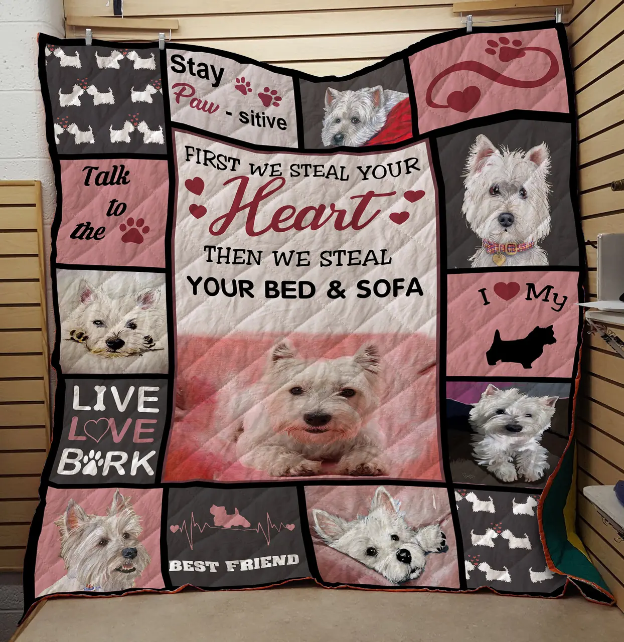 Westie Dog K12 Awesome BNI90 3D Customized Quilt and Home Decor