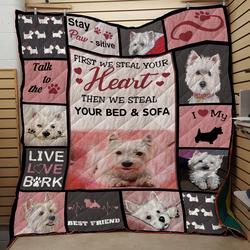 Westie Dog K12 Awesome BNI90 3D Customized Quilt and Home Decor