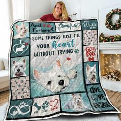 Westie HF V1 3D Customized Quilt and Home Decor