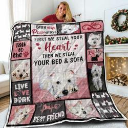 Westie HV1 3D Customized Quilt and Home Decor