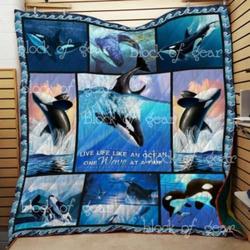Whale Cl2100612Mdq Quilt Blanket and Home Decor