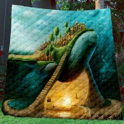 Whale Quilt Blanket Bbb0611317Ph and Home Decor