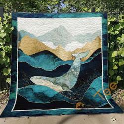 Whale Ver2 Blanket TH1507 Quilt and Home Decor
