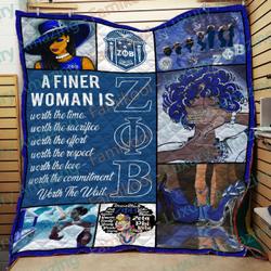 When A Woman Is Zeta Phi Beta Quilt and Home Decor