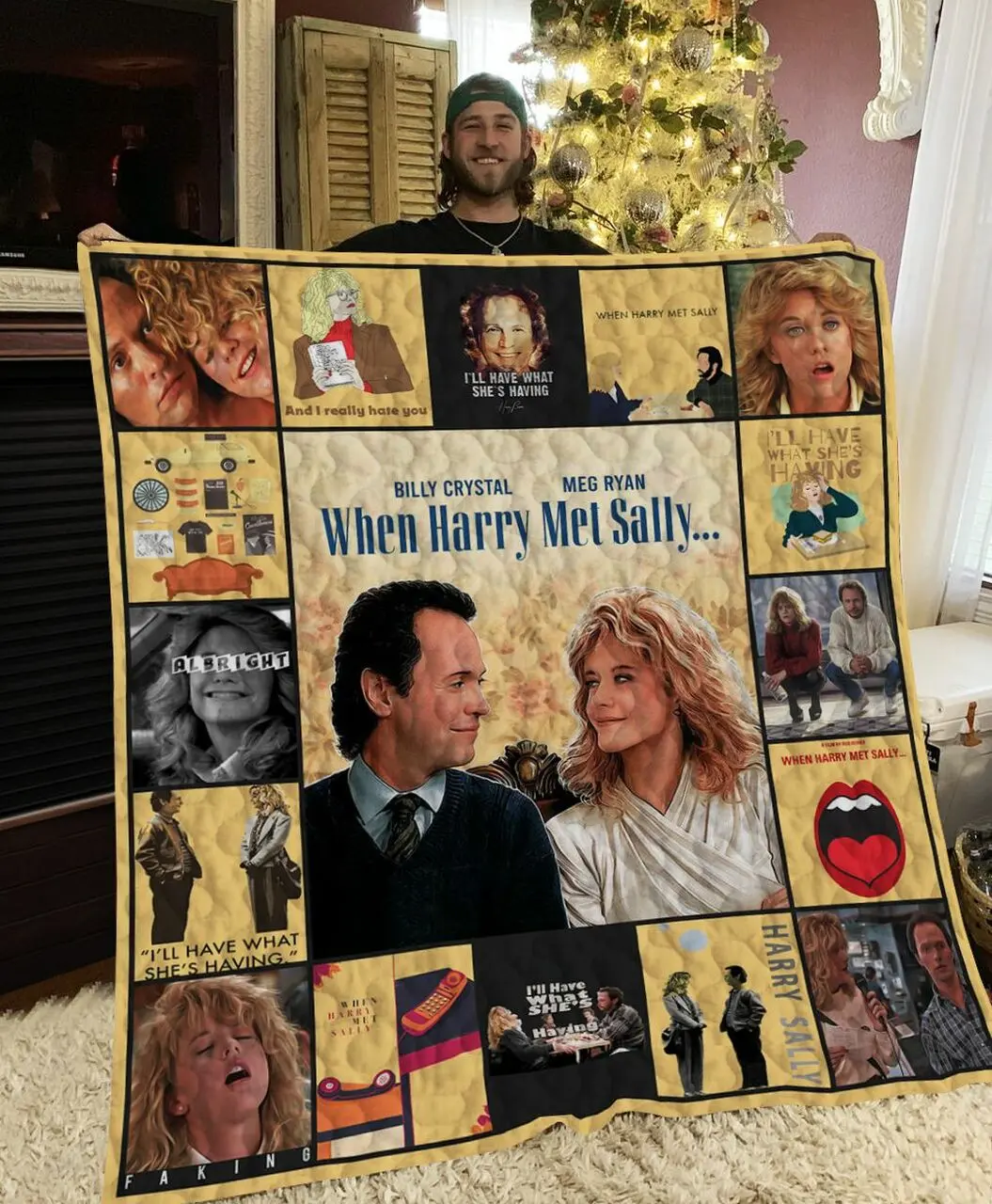 When Harry Met Sally Poster Quilt Blanket and Home Decor